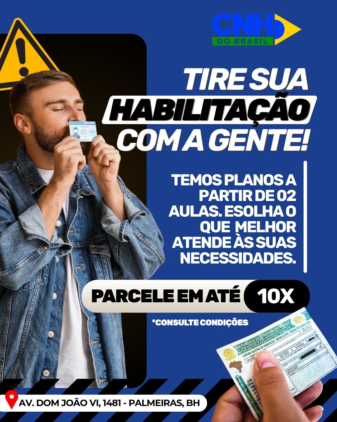Parcele sua habilitação em até 10x - Planos a partir de 02 aulas